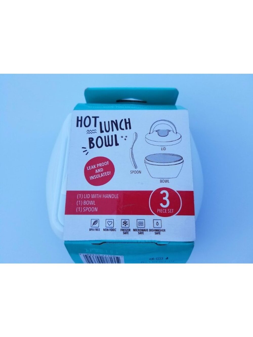 Fit & Fresh Leak Proof Hot Lunch Bowl Meal Container w Spoon 14oz Dark Blue NEW - Picture 3 of 4